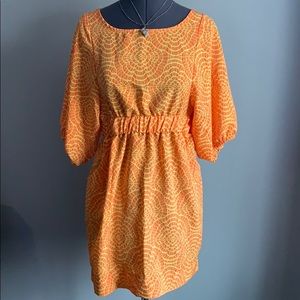 Bold Floral Print Pockets Dress